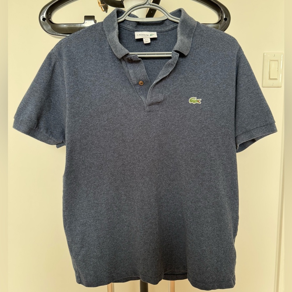 Lacoste Men's Blue Polo Shirt - Classic Fit - Medium